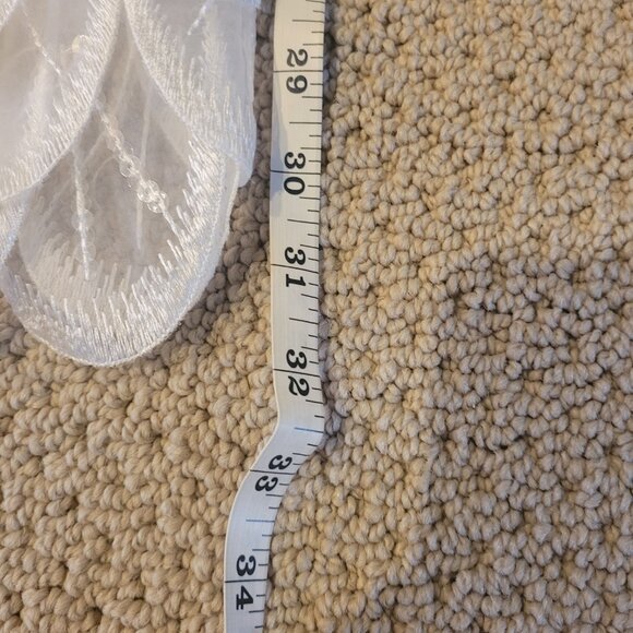 Black and white bodice style sequin peacock formal dress with bow - Picture 2 of 8